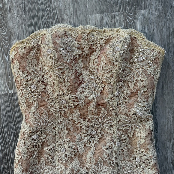 Absolutely Stunning Strapless Lace, Bead and Sequin Prom Formal - Picture 4 of 11